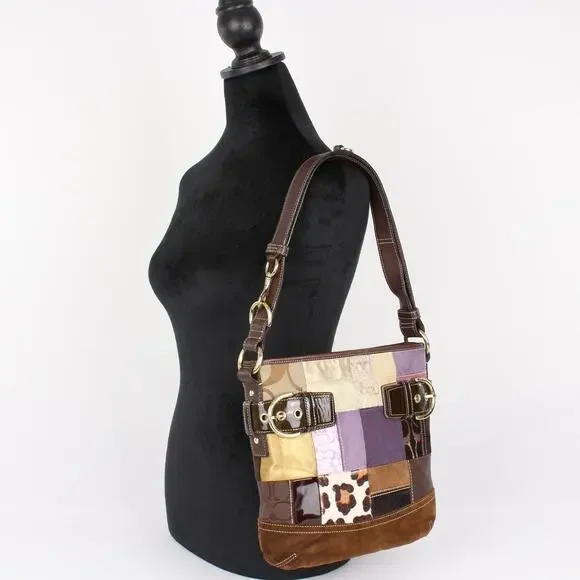 Coach Vintage Y2K Multicolor Patchwork Shoulder Bag - Picture 2 of 8